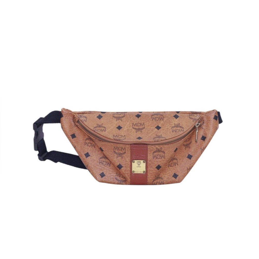 PRE-OWNED MCM COGNAC VISETOS WAIST BAG – GKANUG7122